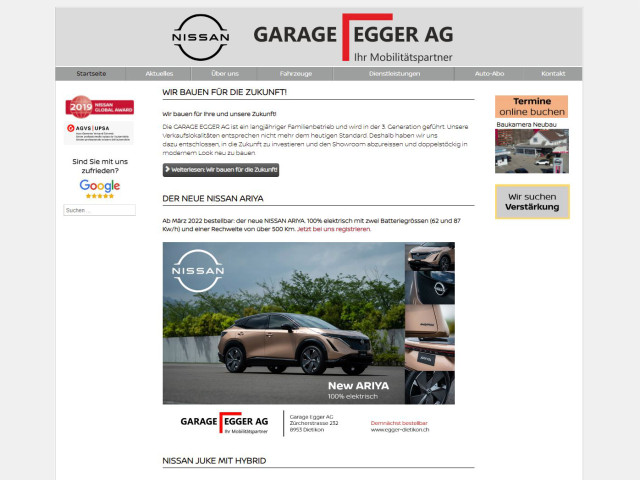 Erfolgreiches Redesign für die Garage Egger AG